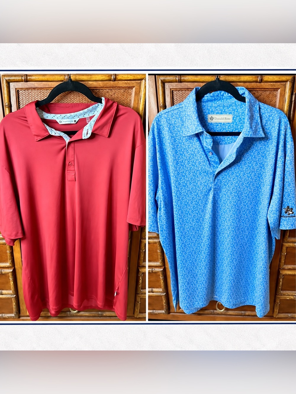 7 Diamonds Men’s Red Polo Donald Ross Golf Polo
